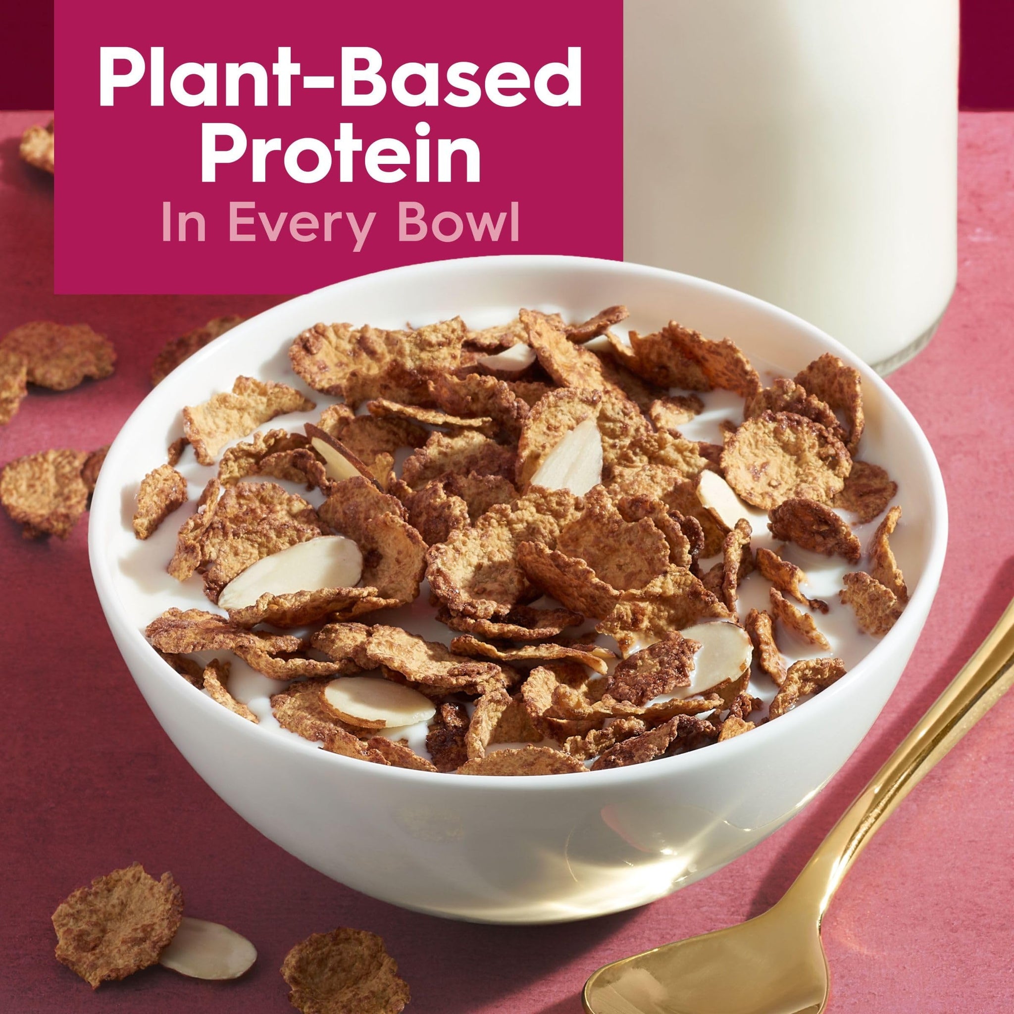 Special K Cold Breakfast Cereal, High Protein, Fiber Cereal, Chocolate Almond, 15.5oz Box (1 Box)