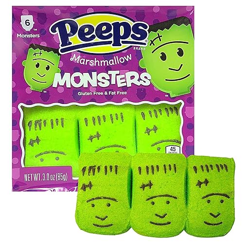 Peeps Marshmallow Monsters, Gluten Free & Fat Free, 6 count (Pack of 4)