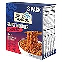 Blue Dragon Chili Crisp Saucy Noodles - 4.2oz (Pack of 6) - Knife Cut Thick Noodles w/Spicy Chili Crisp Sauce & Sesame Seed Garnish - Quick & Easy