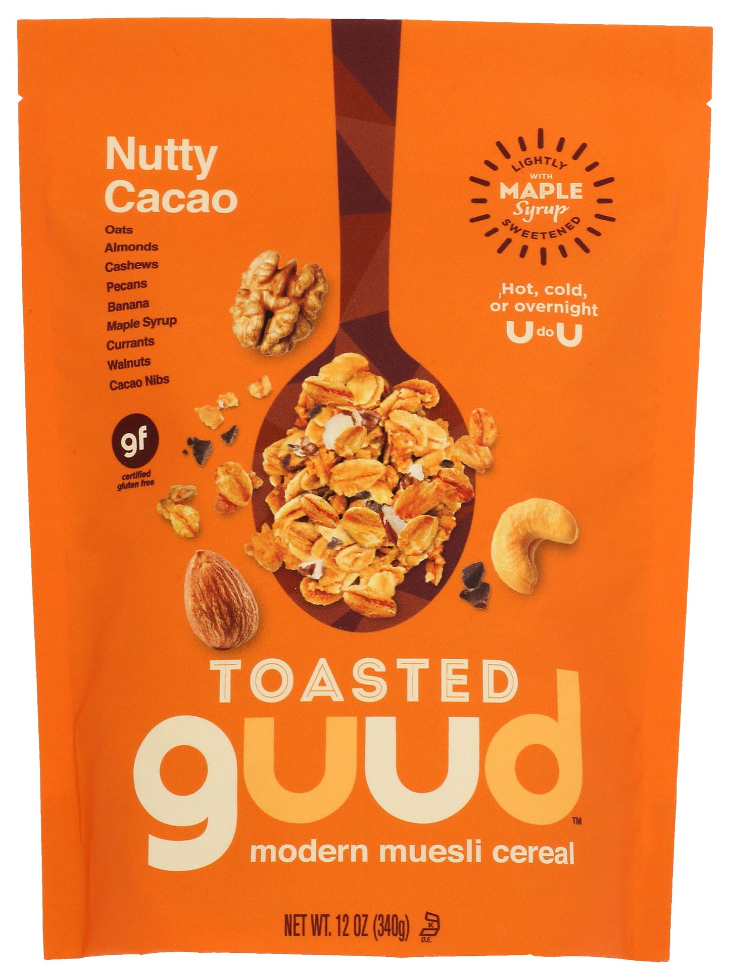 Guud, Cereal Muesli Nutty Cacao, 12 Ounce