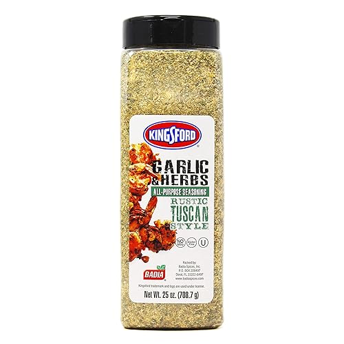 Kingsford Garlic & Herbs All-Purpose Seasoning, 25 oz - Rustic Tuscan Style for Cooking, Grilling & Marinades