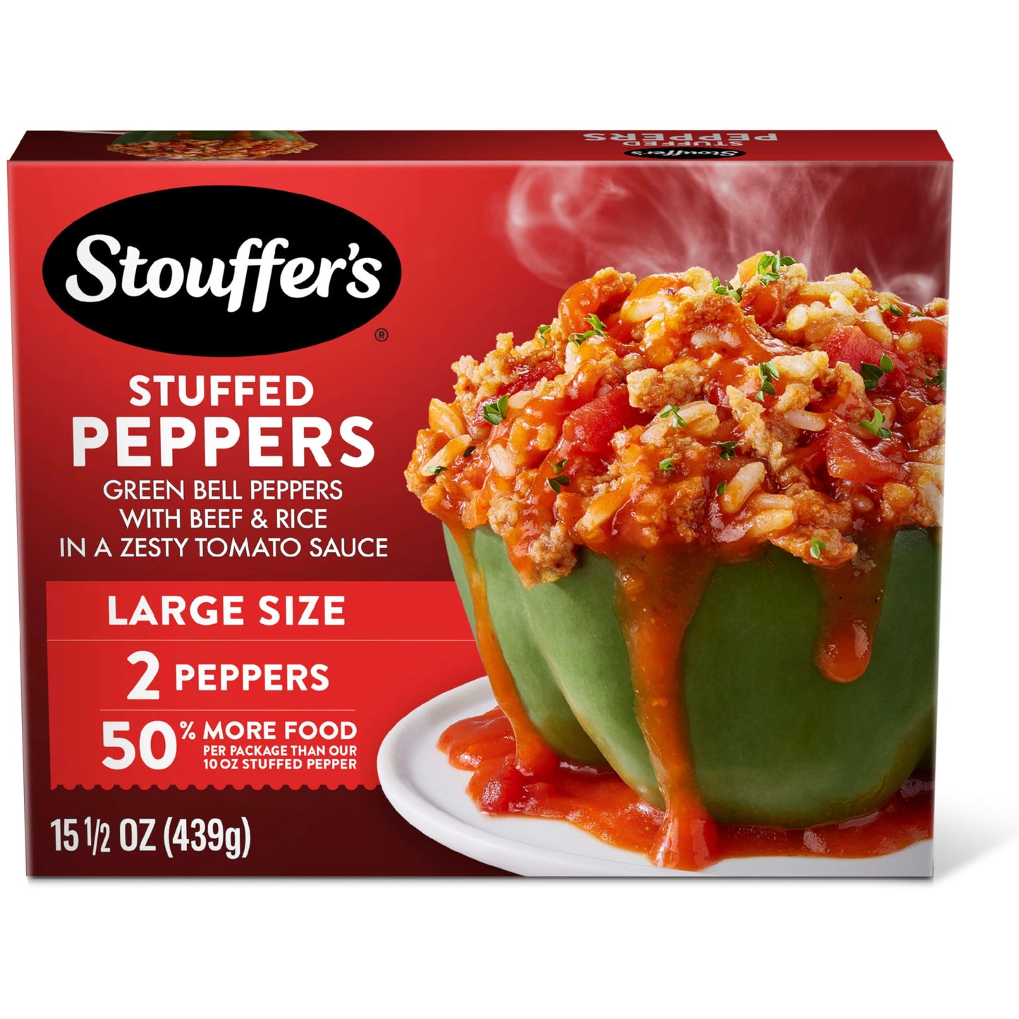 Stouffer's Stuffed Peppers, Large Size, Frozen Stuffed Peppers, Easy Single Frozen Meals