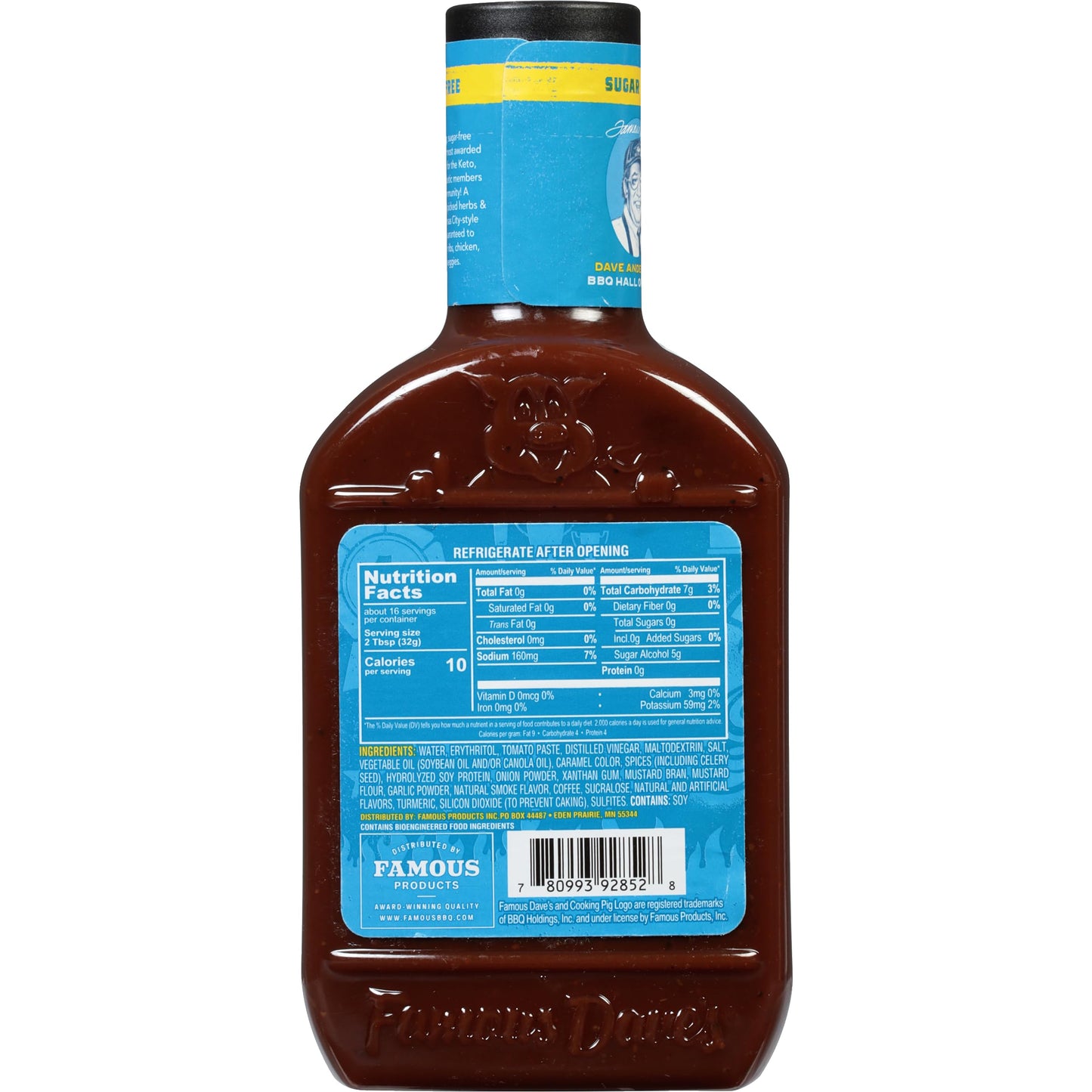 Famous Dave's - 2 pck, Sugar Free BBQ Sauce (36 oz.)