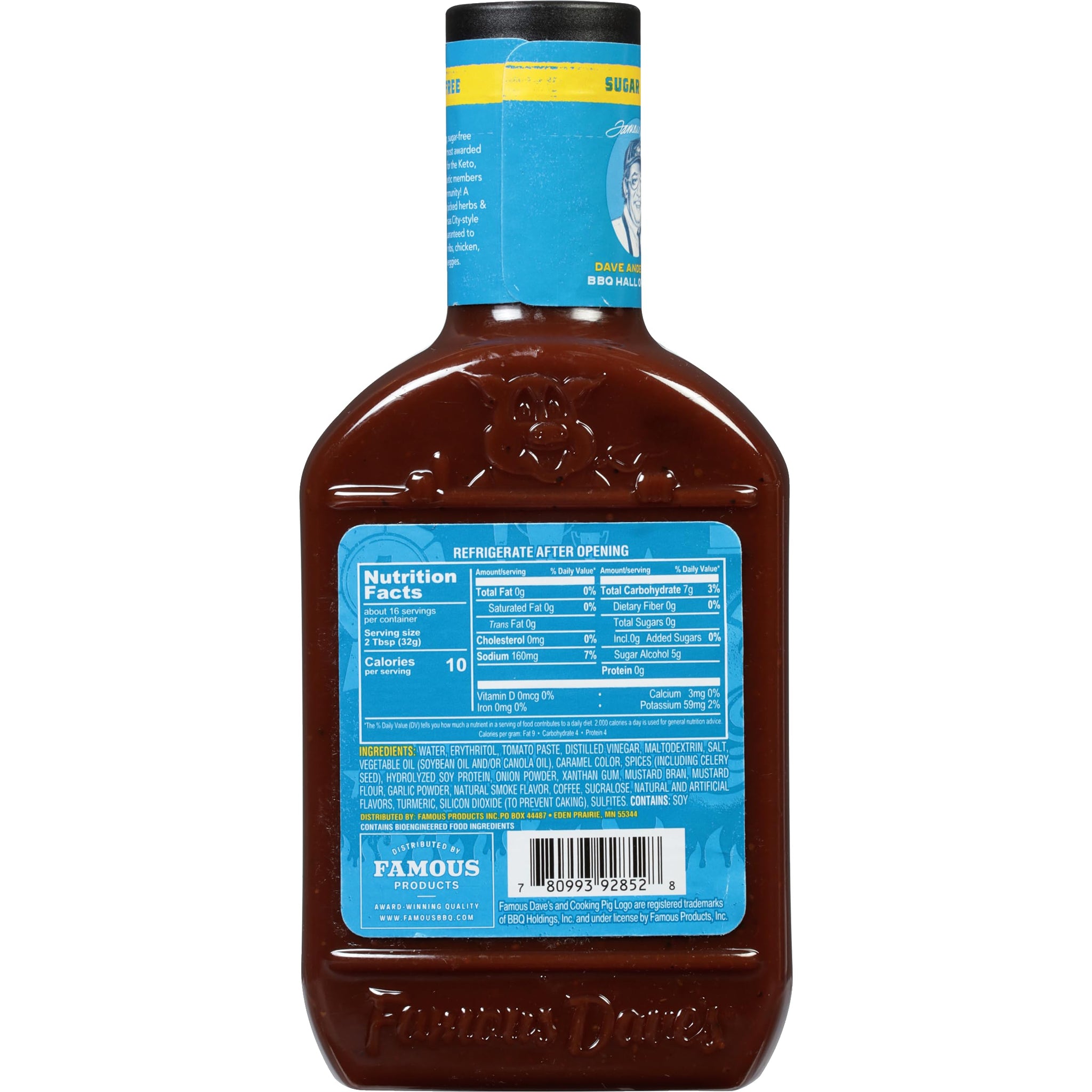 Famous Dave's - 2 pck, Sugar Free BBQ Sauce (36 oz.)