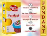 Baker's Choice, Yellow Fondant Icing 4 oz. Ready to Use Cake Decorating Frosting Easy To Roll, Moldable, Kosher, Dairy Free, and Nut Free Yellow