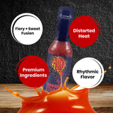 Splintered Sauce Hummin' & Strummin' Hot Sauce - Carolina Reaper and Strawberry - Vegetarian - 5 Oz- Perfect for Salad Dressings, BBQ, Desserts, Gift