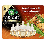 Air Wick Plug In Scented Oil Refills, Sweetgrass + Sandalwood, Air Fresheners for Home Long Lasting, Room Fresheners,Air Freshener Plug In, Essential