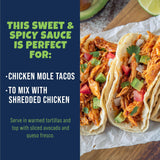 Ortega Sweet & Spicy Mole Taco Sauce, Sweet and Spicy Sauce and Marinade, 8 Ounce