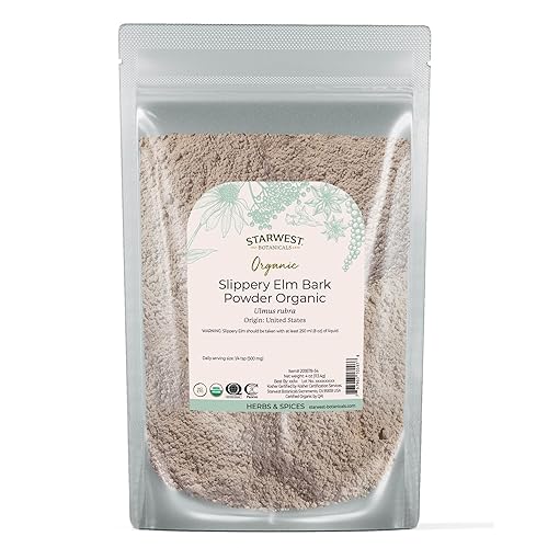 Starwest Botanicals Organic Slippery Elm Bark Powder - Traditional Herb for Tea & Recipes, Enjoy with Milk & Sweetener, Certified Kosher, Non-GMO - 4