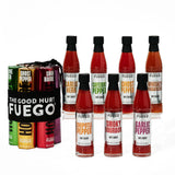 The Good Hurt Fuego, Hot Sauce Sampler Gift Set in Metallic Packaging, Flavors Includes Habanero, Ghost Pepper, Smoky Bourbon, Hot Sauce Variety Pack