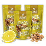 Almond Brothers Roasted Almonds - Pack of 3, 5 oz - Hand Crafted Lemon Glazed Almonds, Gluten-Free, Non-GMO