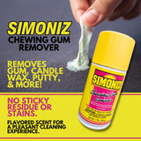 Simoniz Chewing Gum Remover Spray 7 Oz - 1 Pack - Targets Stubborn Residues & Adhesives on Carpet, Furniture, & More! Versatile for Cars, Candle Wax