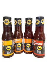 Buffalo Wild Wings Sauce Ultimate Sampler Bundle - Honey BBQ, Caribbean Jerk, Asian Zing, Mango Habanero (12 ounces each)