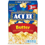 Act II Butter Microwave Popcorn, 2.75 oz., 3-Count Bags