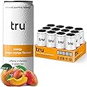 Tru Energy Seltzer, Sparkling Water with Natural Caffeine, Orange Mango Juice, Green Tea Extract & B Vitamins, Lightly Carbonated Energy Drink, Gluten