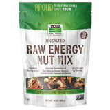 NOW Foods, Raw Energy Nut Mix, Unsalted Mix of Raisins, Walnuts, Peacans, Almonds, Pumpkin Seeds and Cashews, Great-Tasting, Source of Iron, 16-Ounce