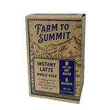 Farm to Summit Instant Lattes, Powdered Coffee Drink | Whole Milk Latte 8 Single Serve Packets | 100% Arabica Finely Ground Coffee, Coffee on the go |