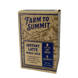 Farm to Summit Instant Lattes, Powdered Coffee Drink | Whole Milk Latte 8 Single Serve Packets | 100% Arabica Finely Ground Coffee, Coffee on the go |
