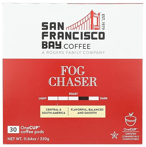 San Francisco Bay Coffee, Fog Chaser Single Serve K-Cups, 30 Count