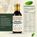 Statesmen Italian Steakhouse 30 Minute Marinade, 12 oz - Gluten-Free, Vegan, Lactose-Free Italian Herb Marinade for Chicken, Steak, Pork & Vegetables