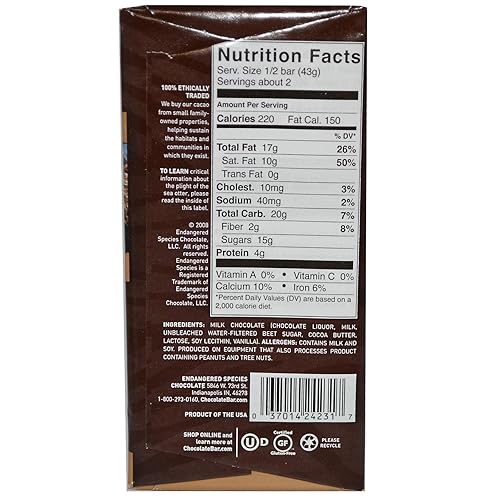 Endangered Species Choc Bar Slmn Ottr Mlk Cho