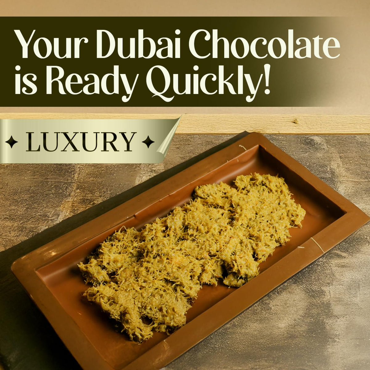 Dubai Chocolate Bar Filling 2.2 lb Bulk Pistachio Cream with Crispy Kataifi
