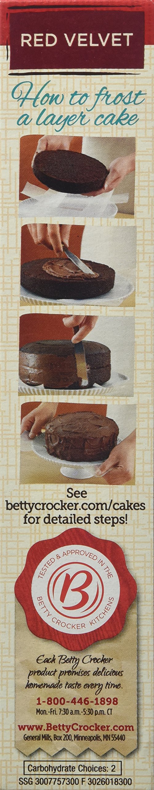 Betty Crocker, Supermoist Cake Mix, Red Velvet, 15.25oz Box (Pack of 6)
