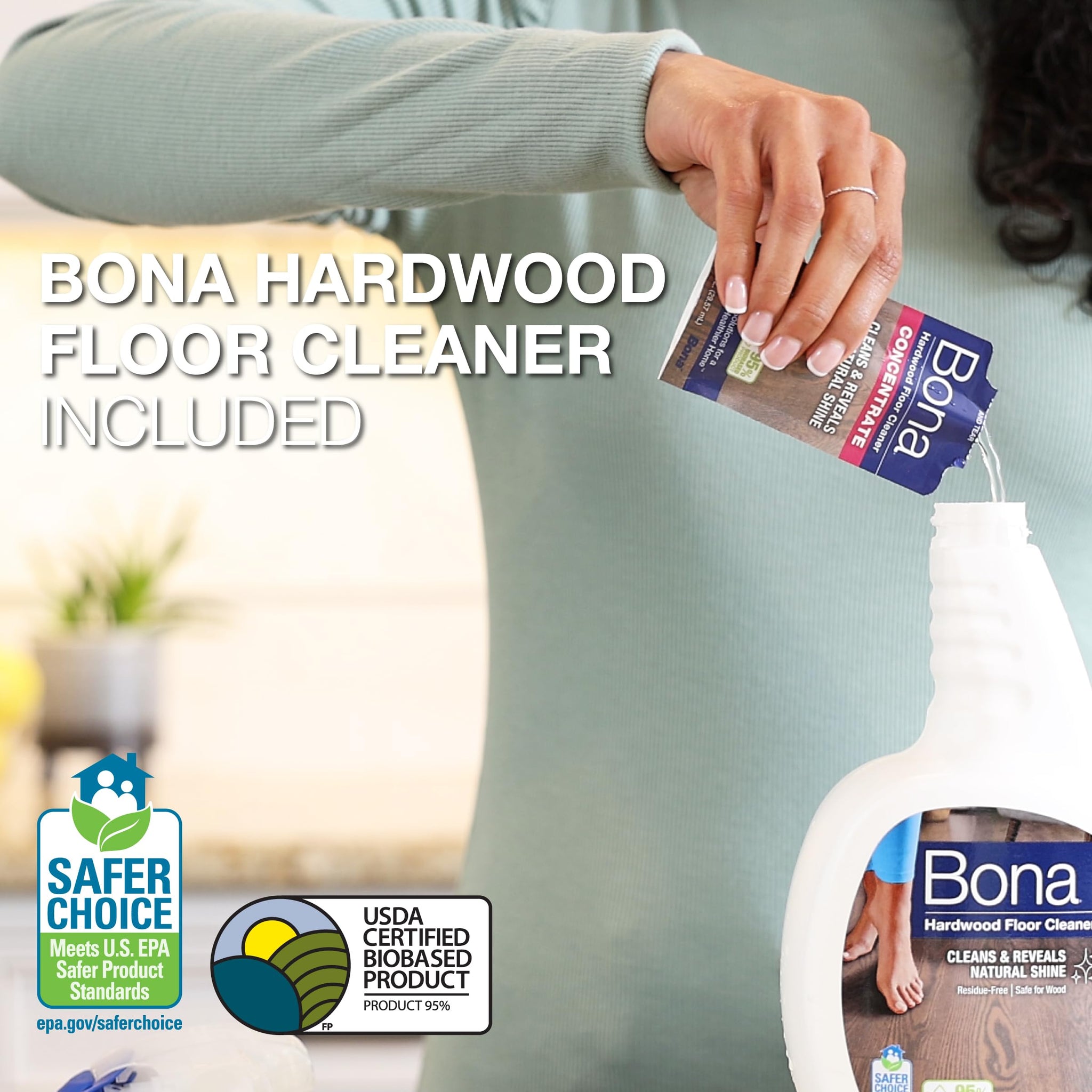 Bona Multi-Surface Floor Care Kit - Includes Microfiber Mop, Microfiber Cleaning Pad, Hardwood Floor Cleaning Solution, and Multi-Surface Floor