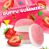 Strawberry Gummies | 1 Pound Bag | Puffy Strawberry Gummy Candy | Pink Candies for Baby Shower & Gender Reveal Parties | Soft Pink Drops for Girls'
