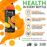 O2 Living Juice Cold Pressed Drink - Carrot Kick Organic Juice Pack - No Added Sugars or Water, Naturally Sweetened from Fruits, Rich in Nutrients