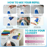 Truly Free Natural Laundry Detergent for Sensitive Skin | Eco Friendly, Plant Based, Baby Clothes Safe | Clean & Easy Powder to Liquid, 1 Empty