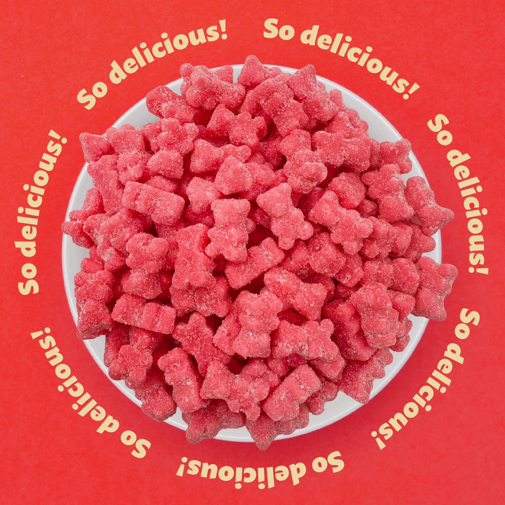Sour Gummi Bears Candy | 2 Pound Pack | Gelatin Free Tutti-Frutti Teddies | Pink Gummies for Baby Showers, Gender Reveal, Party Favors, and Candy