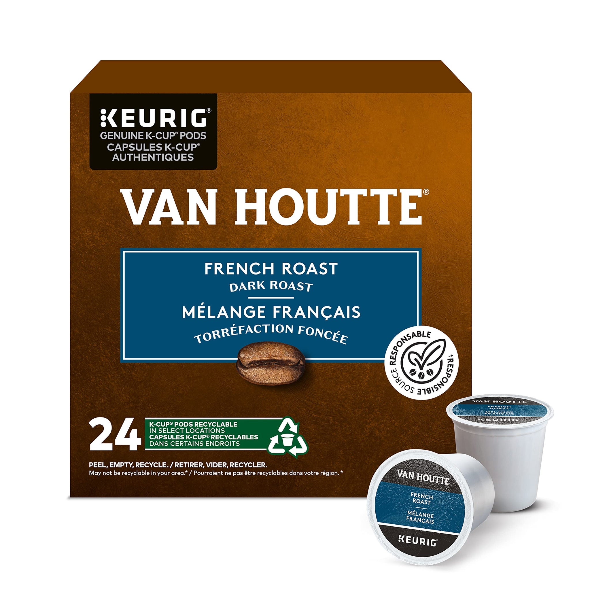 Van Houtte French Roast Coffee, K-Cup Portion Pack for Keurig Brewers (24 Count)