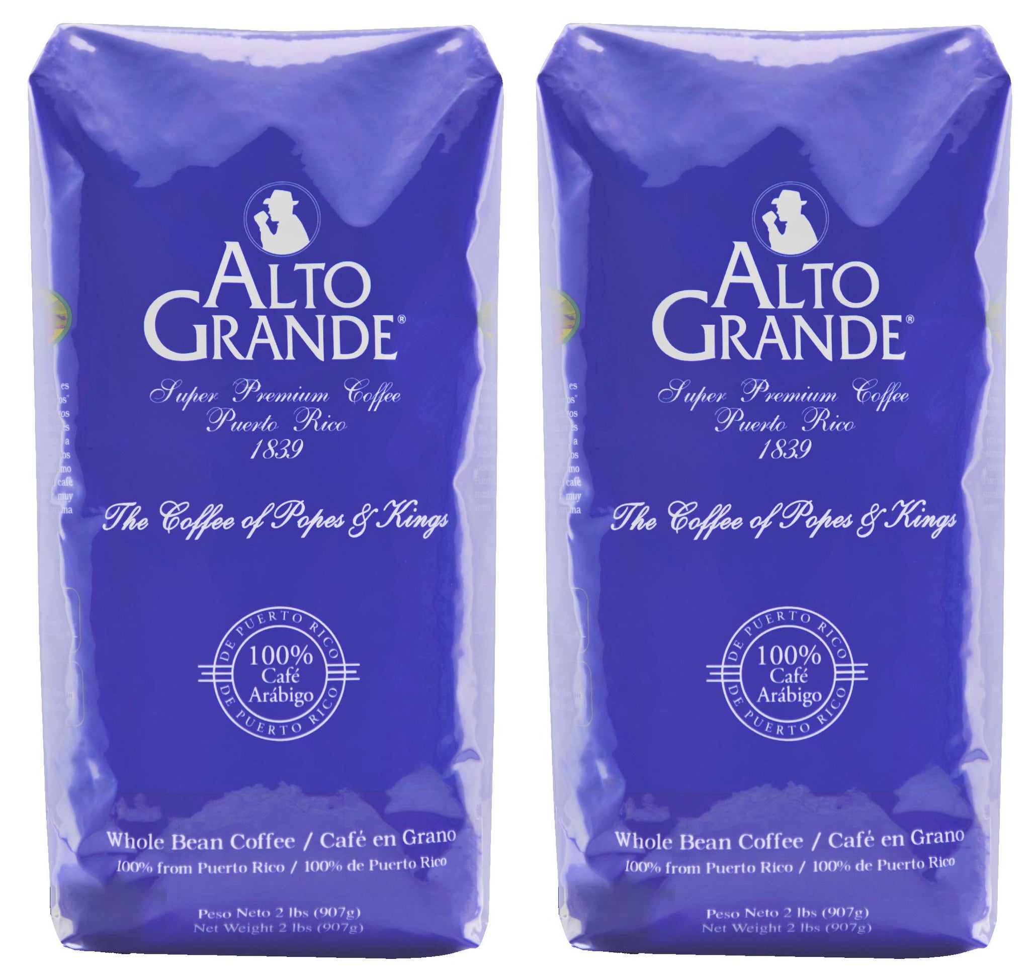 Alto Grande Premium Coffee Whole Bean - 2 Lbs (Pack of 2)
