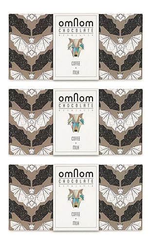 OmNom Coffee + Milk | Icelandic Bean To Bar Chocolate by OMNOM CHOCOLATE REYKJAVIK | 3 x 60g Bar