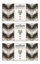 OmNom Coffee + Milk | Icelandic Bean To Bar Chocolate by OMNOM CHOCOLATE REYKJAVIK | 3 x 60g Bar