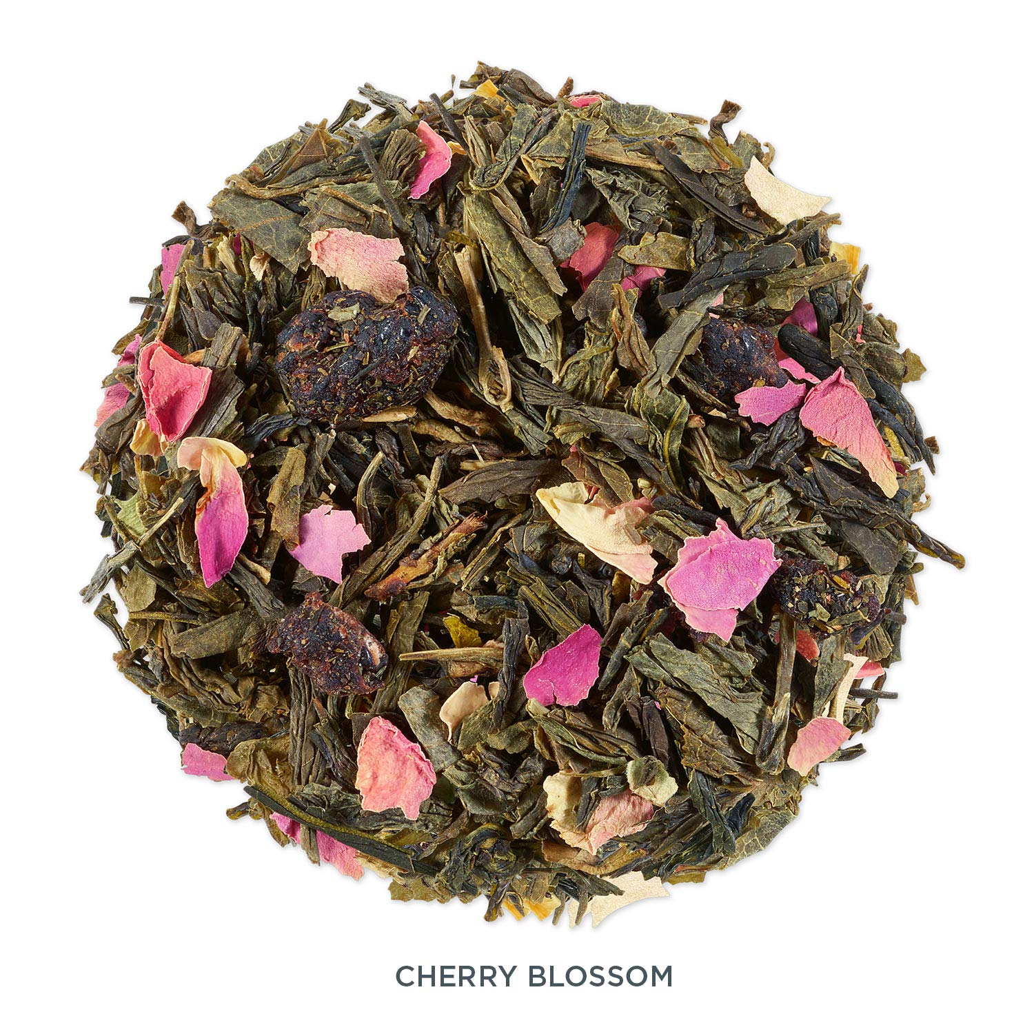 Tea Forte Cherry Blossom Premium Loose Leaf Caffeinated Green Tea Blend Canister, Makes 35-50 Cups, Round Canister