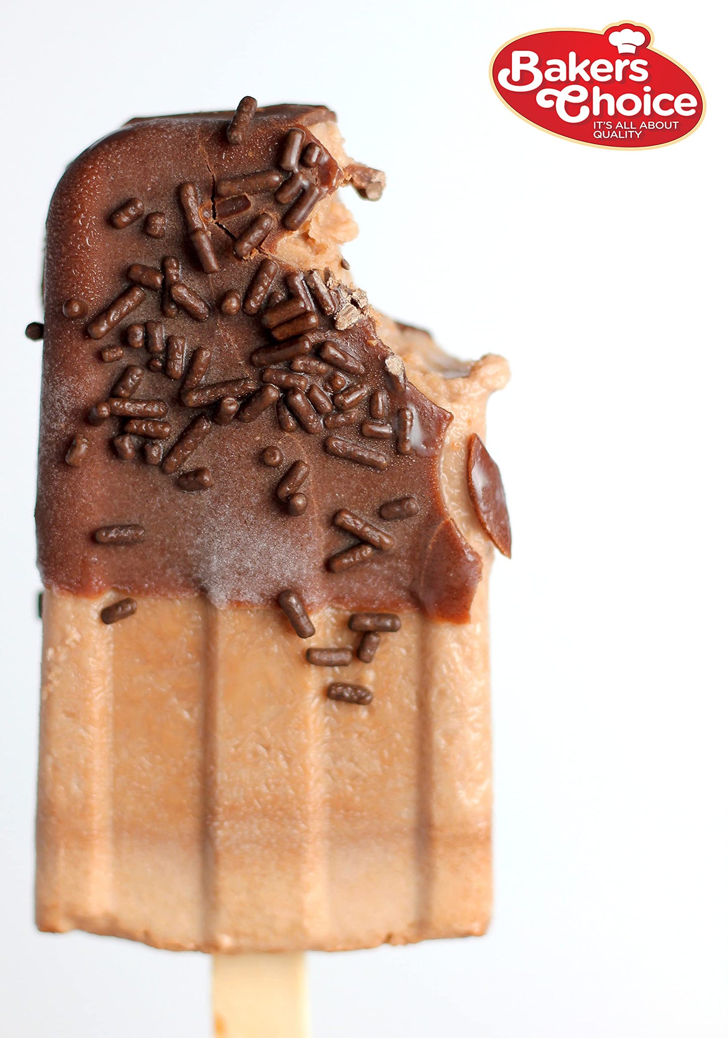 Bakers Choice Chocolate Sprinkles for Ice Cream Toppings - Chocolate Jimmies Sprinkles for Baking - Dairy Free, Kosher 10 oz.