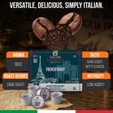 Caffè Garibaldi French Roast Coffee Pods, Single-Serve Capsules for Keurig K-Cup Brewers, Single Serve Cups with Arabica Blend for Coffee Makers, 72