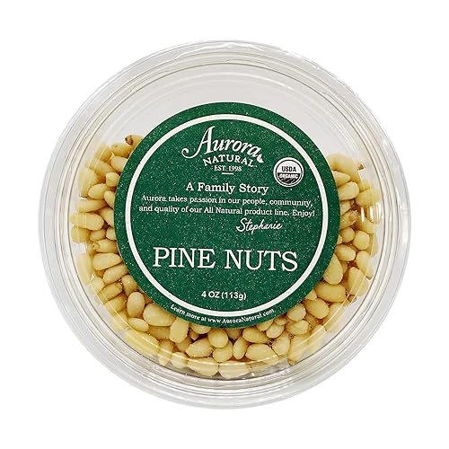 Aurora Natural Products Organic Pine Nuts, 4 Ounce - SET OF 2