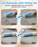 PASDUCHAS Mini Reusable Lint Roller, 15PCS Portable Washable Foldable Lint Remover Brush with Sticky Gel, Easy to Clean for Clothes and Pet Hair