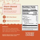 Rooted Living Sunbutter Granola, 8 Oz, Organic Rolled Oats and Sweetened with Maple Syrup, Healthy Vegan Snack, Topping, or Breakfast, Plant Based
