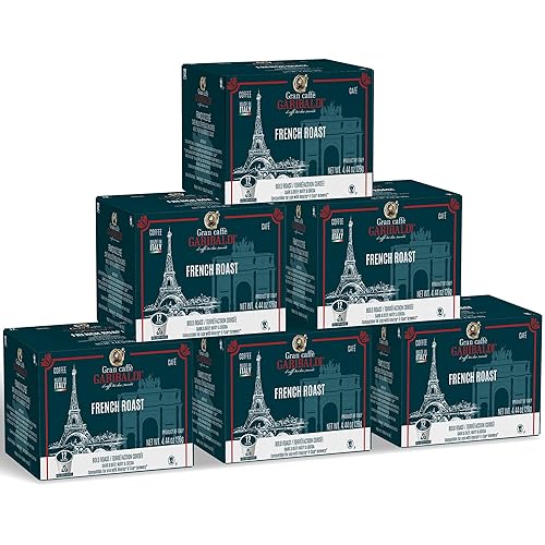 Caffè Garibaldi French Roast Coffee Pods, Single-Serve Capsules for Keurig K-Cup Brewers, Single Serve Cups with Arabica Blend for Coffee Makers, 72