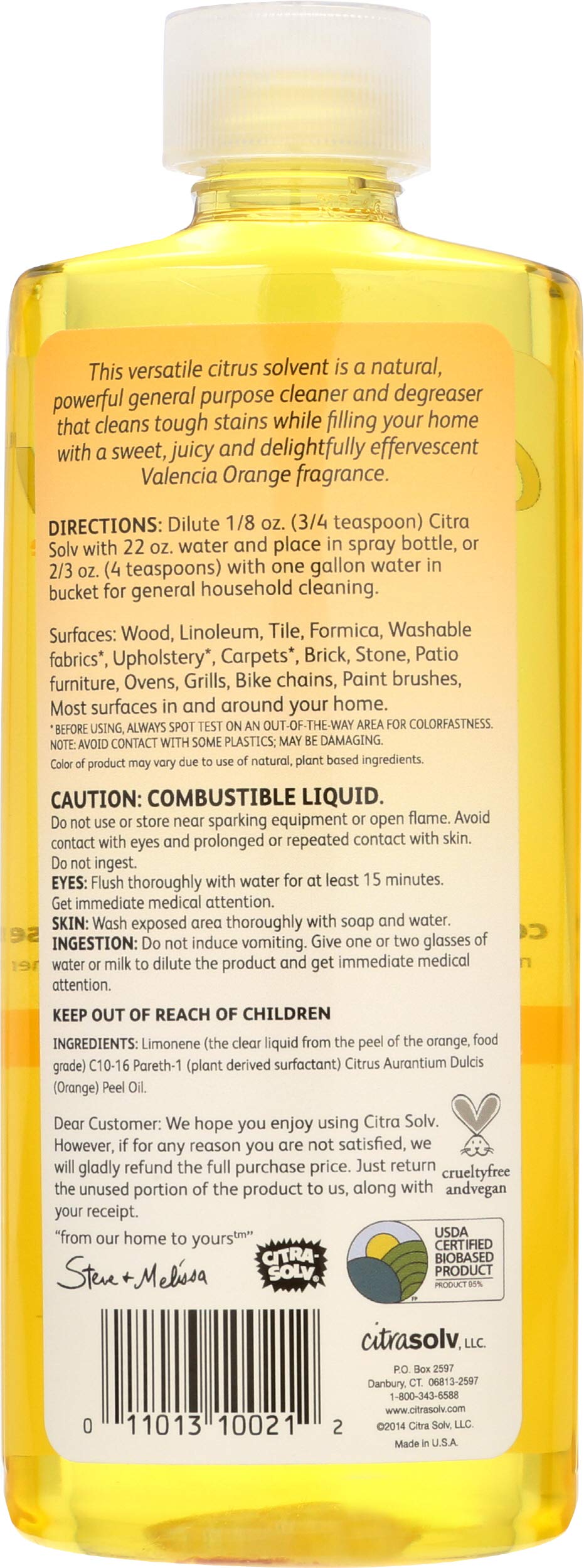 Citra Solv Cleaning Valencia Orange 8 fl. oz. Citra Solv Concentrate Natural Cleaner & Degrease