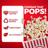 Movie Night Popcorn Gift Basket with White Cheddar - Perfect for a Cozy and Fun Evening at Home or the Theater with Family and Friends