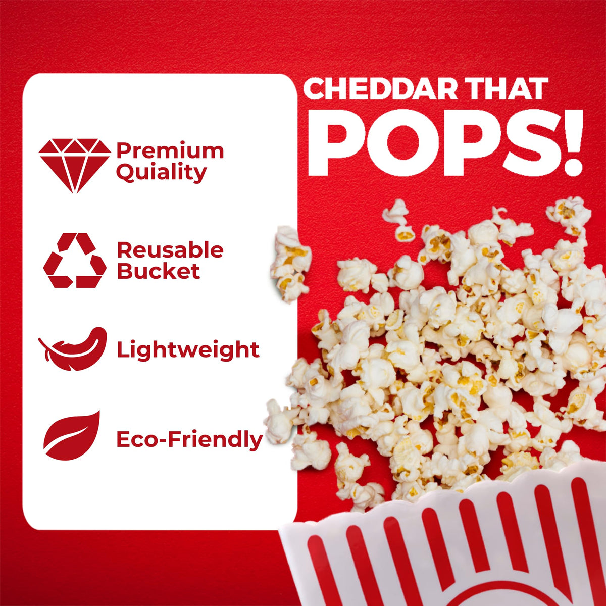 Movie Night Popcorn Gift Basket with White Cheddar - Perfect for a Cozy and Fun Evening at Home or the Theater with Family and Friends