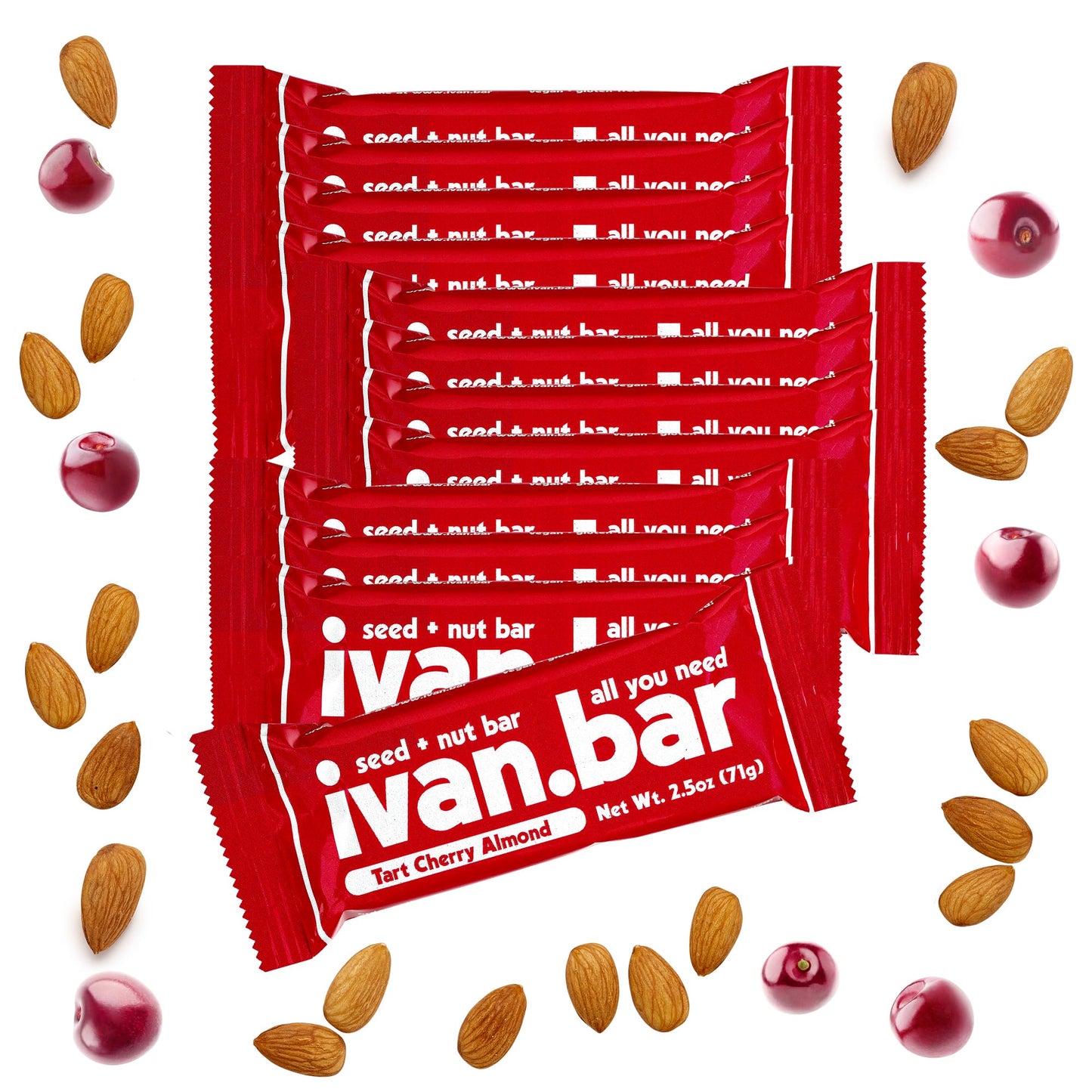 Protein Packed Energy Snack Bar | Provides Healthy Energy | Vegan, All Natural Ingredients | Soy, Dairy & Gluten Free (Tart Cherry - 12 Bars)