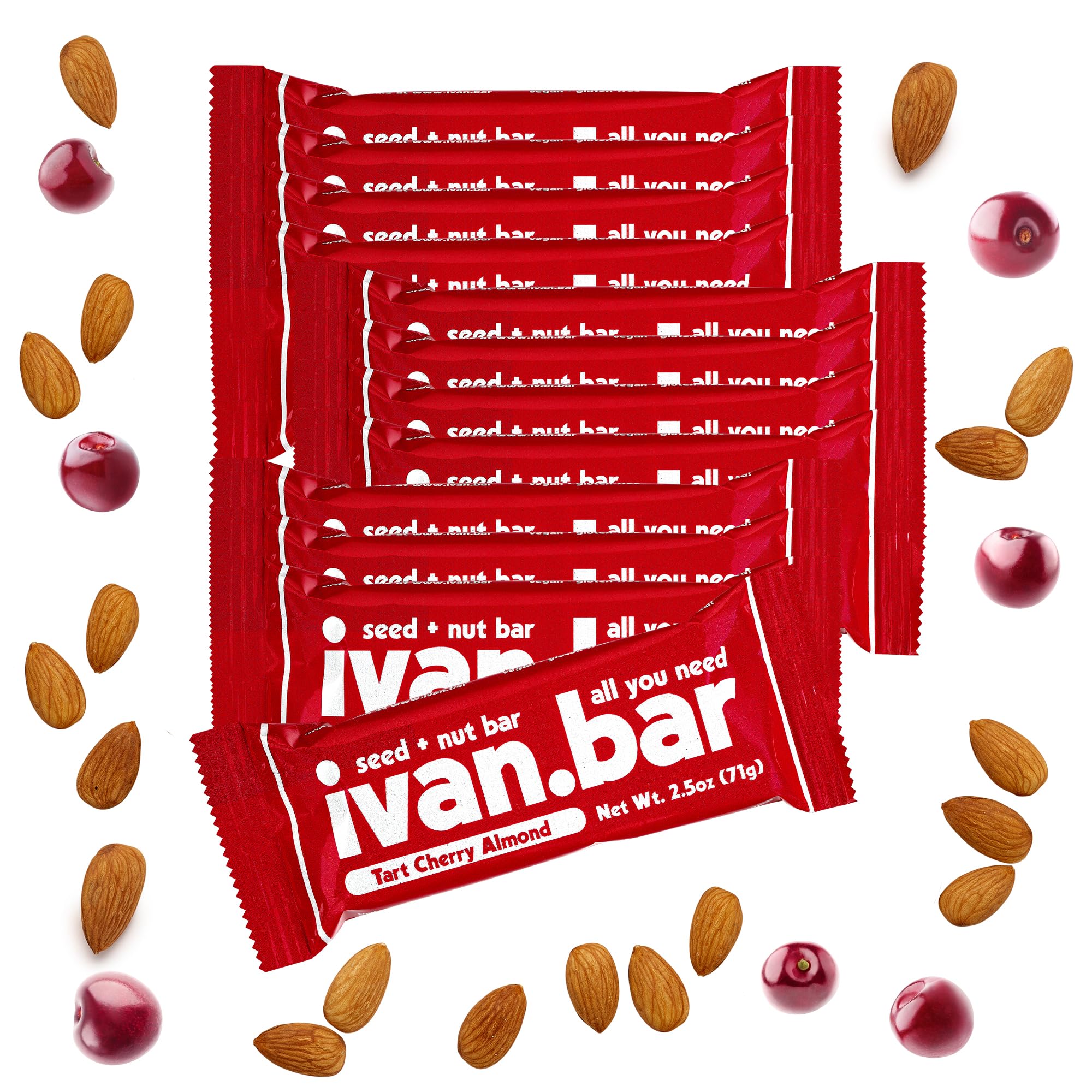 Protein Packed Energy Snack Bar | Provides Healthy Energy | Vegan, All Natural Ingredients | Soy, Dairy & Gluten Free (Tart Cherry - 12 Bars)