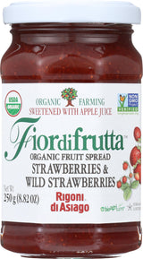 Rigoni Di Asiago Fiordifrutta Organic Fruit Spread, Strawberry, 8.82 Ounce