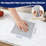 wenbbleyii 36 Pcs New Upgrade 3-Layer Wire Dishwashing Rags Non-Scratch Multipurpose Metal Dish Cloth No Scratches and Odor for Wet and Dry Kitchen